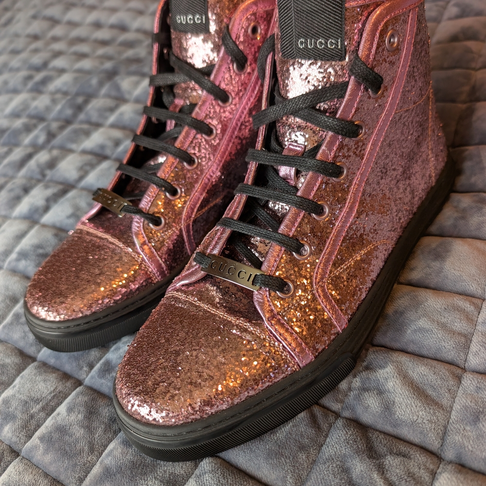 Gucci Sneakers 🩷 Nappa Glitter Galactica High Tops